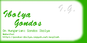 ibolya gondos business card